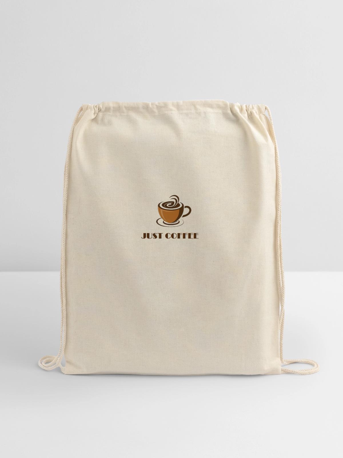 JUST COFFEE - Cotton Drawstring Bag - natural - Front