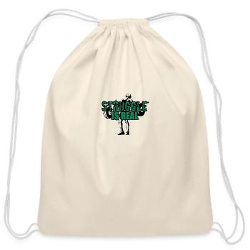 Struggle Is Real Green Words - Cotton Drawstring Bag - natural - Front