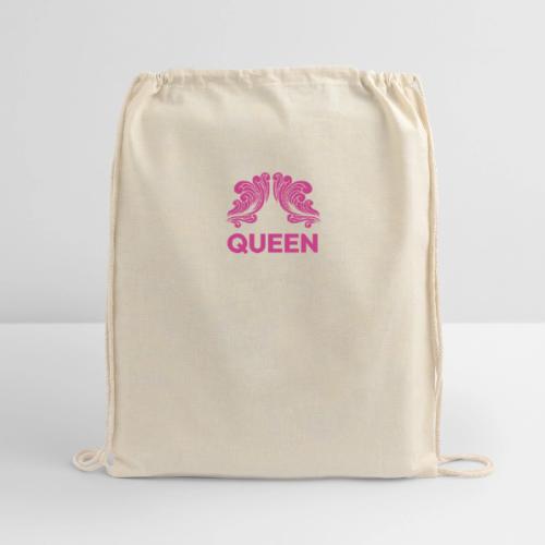 Queenlisse™ Signature Crown T-Shirt – Elegant - Cotton Drawstring Bag