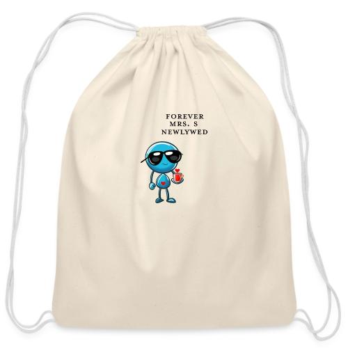 Mrs S Forever Newlywed - Cotton Drawstring Bag