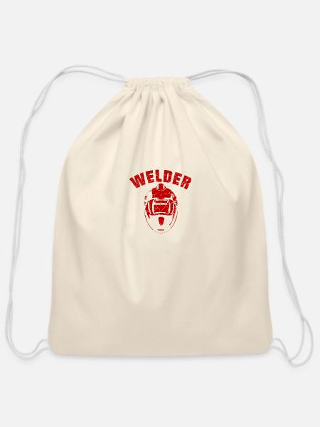 Welder Design for welder - Cotton Drawstring Bag - natural