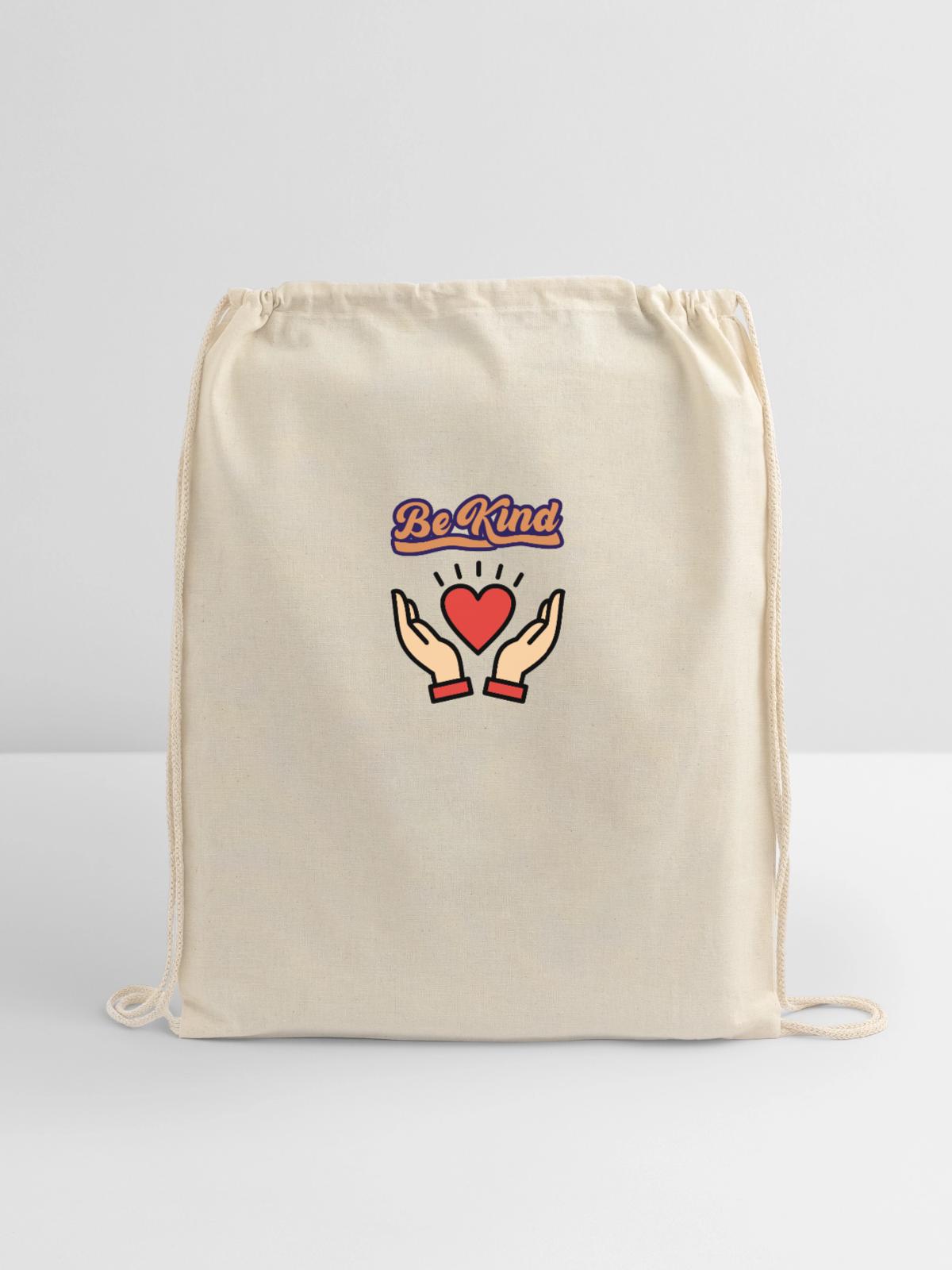 BEKIND - Cotton Drawstring Bag - natural - Front