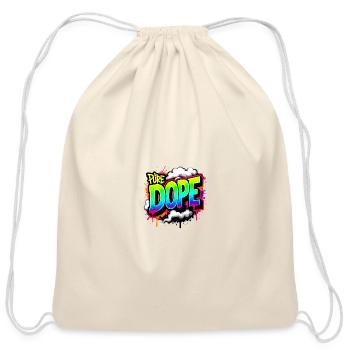 Pure Dope Neon Graffiti Splash - Cotton Drawstring Bag - natural - Front