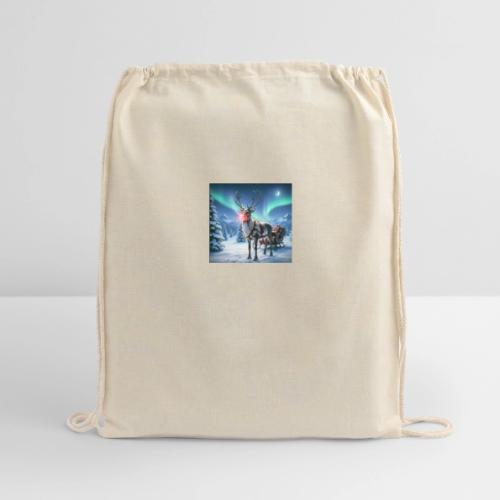 Rudolph the red nosed reindeer - Cotton Drawstring Bag