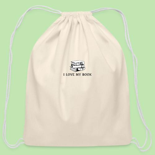 I love my book t-shirt - Cotton Drawstring Bag