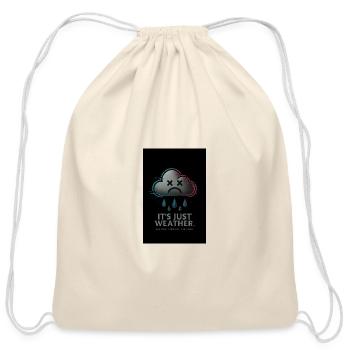 Code Weather Cloud - Cotton Drawstring Bag - natural - Front
