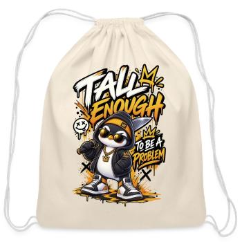 Graffiti Panda Streetwear Crown - Cotton Drawstring Bag - natural - Front