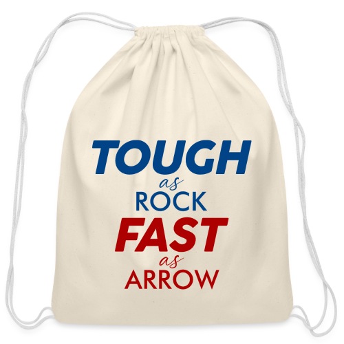tough fast rock arrow - Cotton Drawstring Bag