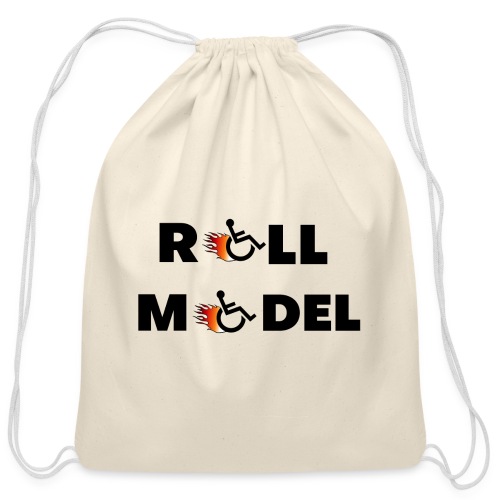 Roll model in a wheelchair, for wheelchair users - Cotton Drawstring Bag
