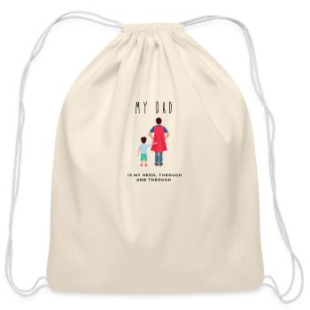 DAD, THE HERO - Cotton Drawstring Bag - natural - Front