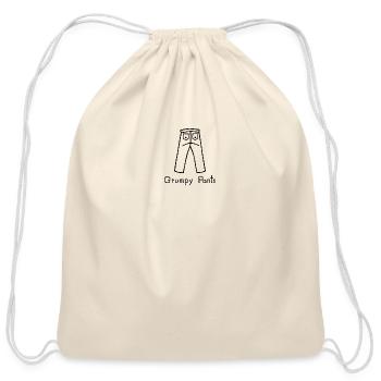 Grumpy Pants - Cotton Drawstring Bag - natural - Front