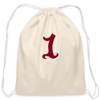Number One - Cotton Drawstring Bag - natural - Front