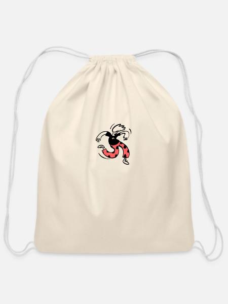 MoshingDoodle 1 - Cotton Drawstring Bag - natural