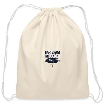 Bar Exam Mode On - Cotton Drawstring Bag - natural - Front