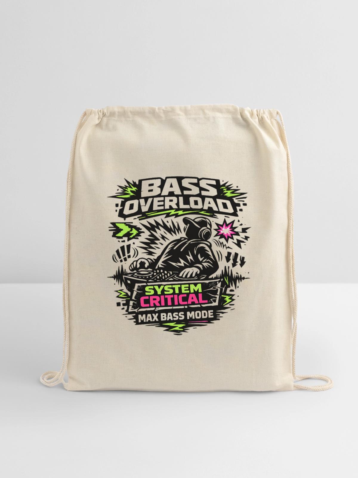 Bass Overload System Critical - Cotton Drawstring Bag - natural - Front