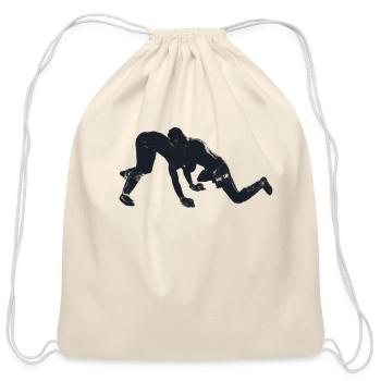 wrestling - Cotton Drawstring Bag - natural - Front