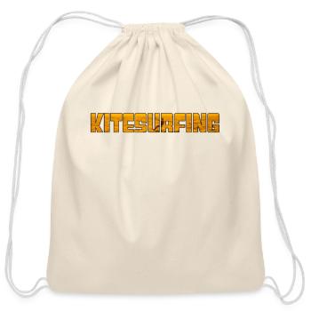kitesurfing - Cotton Drawstring Bag - natural - Front