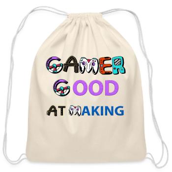Gamer Good At Making - Cotton Drawstring Bag - natural - Front