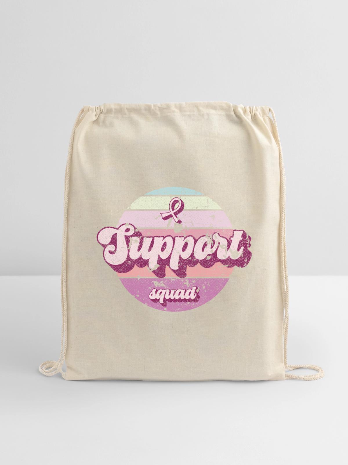 Support squad. - Cotton Drawstring Bag - natural - Front