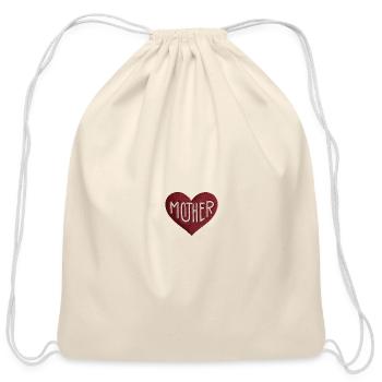 mother - Cotton Drawstring Bag - natural - Front