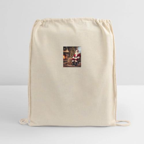 Santa Claus - Cotton Drawstring Bag