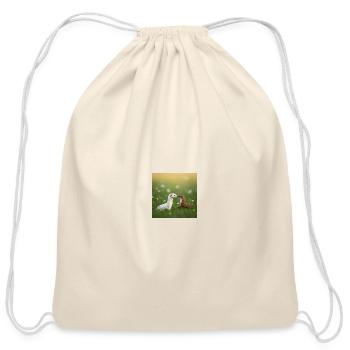 stoat or weasel - Cotton Drawstring Bag - natural - Front
