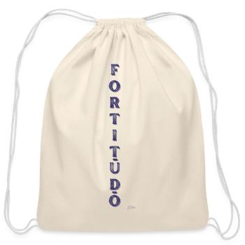 The Latin Word "Fortitūdō" - Cotton Drawstring Bag - natural - Front