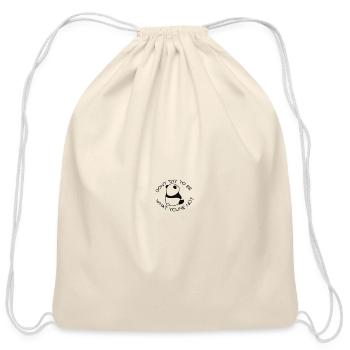 Panda Motto: Be True to Yourself - Cotton Drawstring Bag - natural - Front