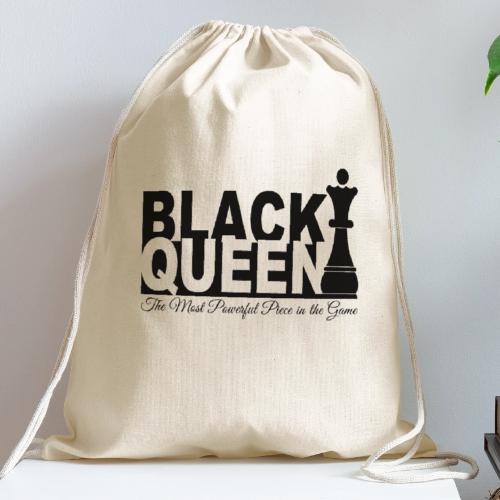 Black Queen Most Powerful Piece in the Game Tees - Cotton Drawstring Bag