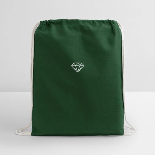 Minimal Diamond Logo | Luxury Streetwear Geometric - Cotton Drawstring Bag