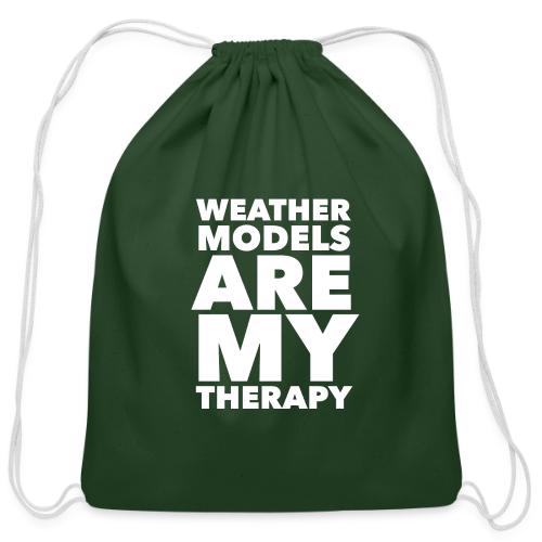 Weather Models are my Therapy - Cotton Drawstring Bag