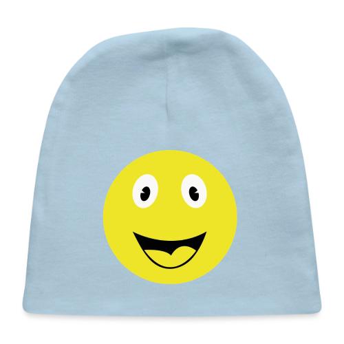 Yellow Happy Face Print - Baby Cap