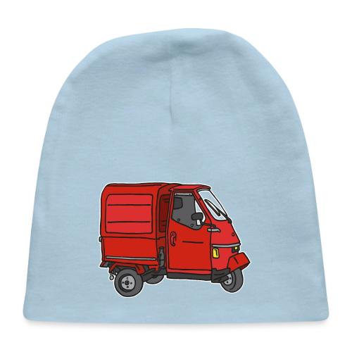 Red tricycle transporter, old three-wheeled van - Baby Cap