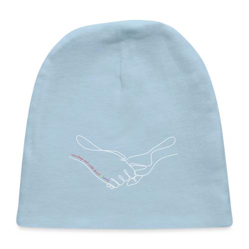 Reaching Out With Love (white outlines) - Baby Cap