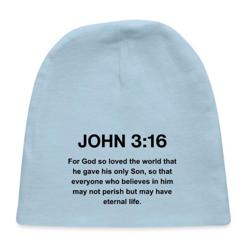 John 3:16 Christian Apparel – Bible Verse Clothing - Baby Cap