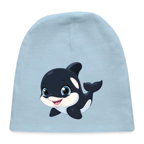 Playful Cartoon Baby Orca with Sweet Smile - Baby Cap