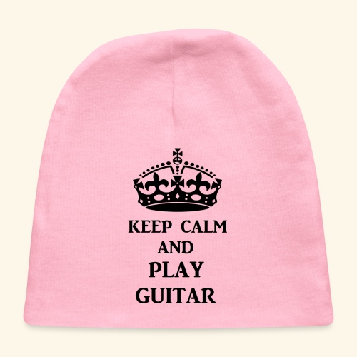 keep calm play guitar blk - Baby Cap