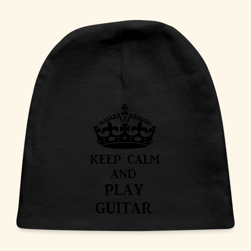 keep calm play guitar blk - Baby Cap
