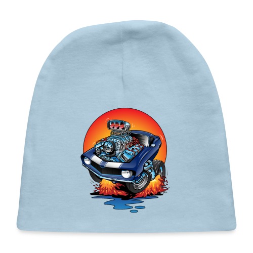 Funny Classic Sixties Muscle Car Dragster Hot Rod - Baby Cap