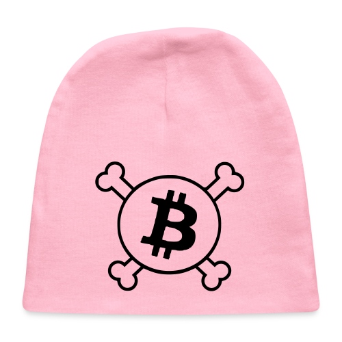 btc pirateflag jolly roger bitcoin pirate flag - Baby Cap