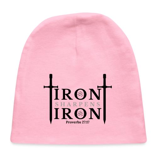 Iron Sharpens Iron - Proverbs 27:17 (Black & Grey) - Baby Cap