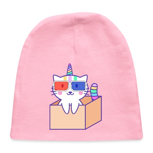 Unicorn cat with 3D glasses doing Vision Therapy! - Baby Cap