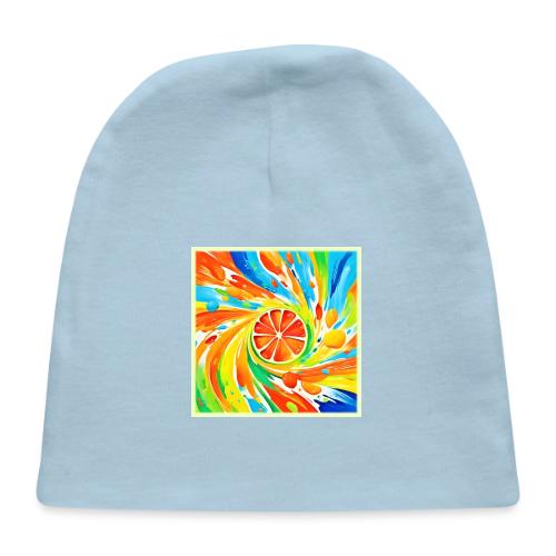 Citrus swirling Splash Design - Baby Cap