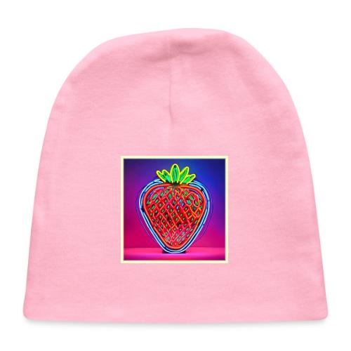 Vibrant Strawberry Neon Sign - Baby Cap