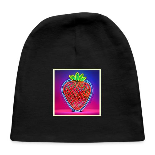 Vibrant Strawberry Neon Sign - Baby Cap