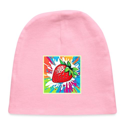 Vibrant Strawberry Artwork - Baby Cap