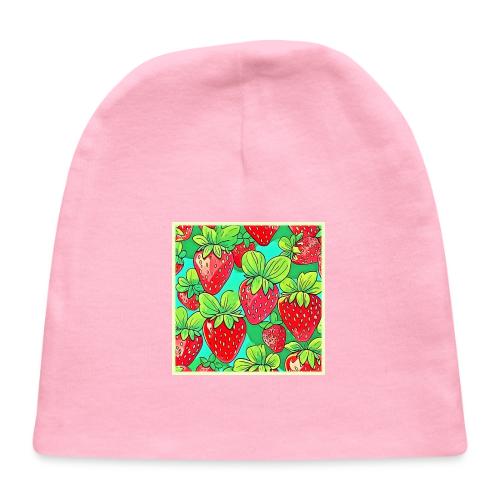 Strawberry Pop Art Pattern - Baby Cap
