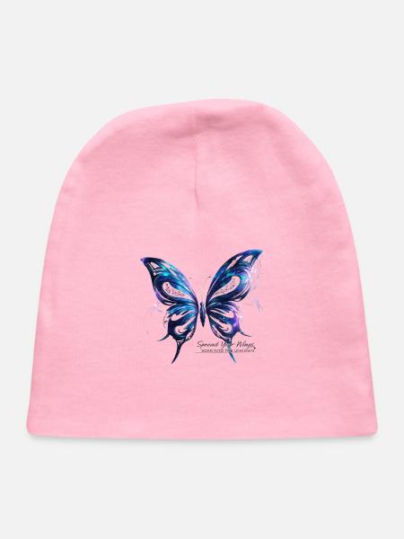 A futuristic butterfly design - Baby Cap - light pink - Front