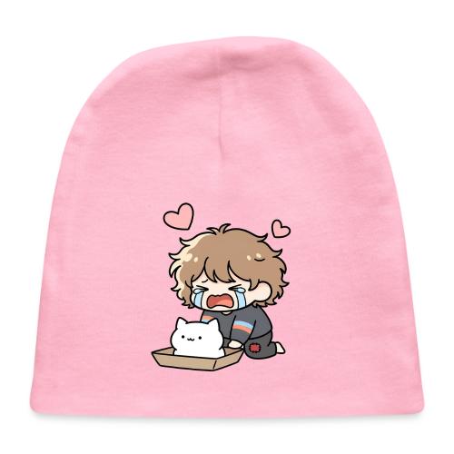Crying Chibi Boy with Stray Cat - Baby Cap