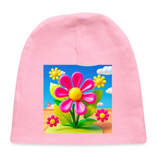 Pink Floral Peace | Sky & Nature Design - Baby Cap
